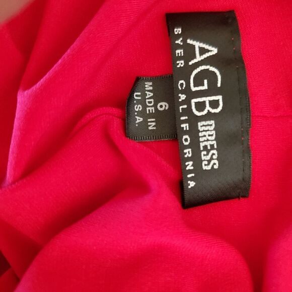 AGB Dress Women's Red Y2k Halter Neck Mini Dress Size 6  V neck  90s NWT - Picture 6 of 7